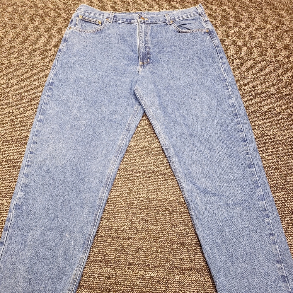 Carhartt Men's Size 40x32 Blue Denim Relaxed Fit Straight Leg Jeans